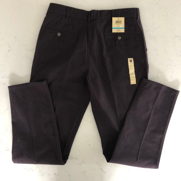 Haggar Heritage Collection Slim Fit Flat Front Cotton Jeans Purple Sz 36X34 NWT - Picture 6 of 15